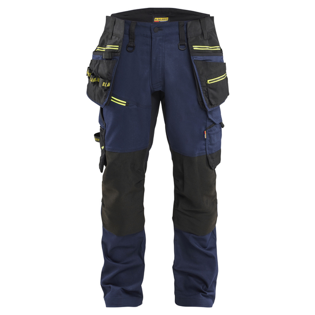 HANTVERKSBYXA 19701149 STRIKER STRETCH BLÅ/VARSELGUL C44 | Beijerbygg Byggmaterial